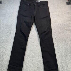 Volcom Vorta Slim Straight Black Jeans Mens 32x32 Stretch Denim Skater